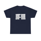 Unisex Heavy Cotton Tee, Laugh More, Love More Tee