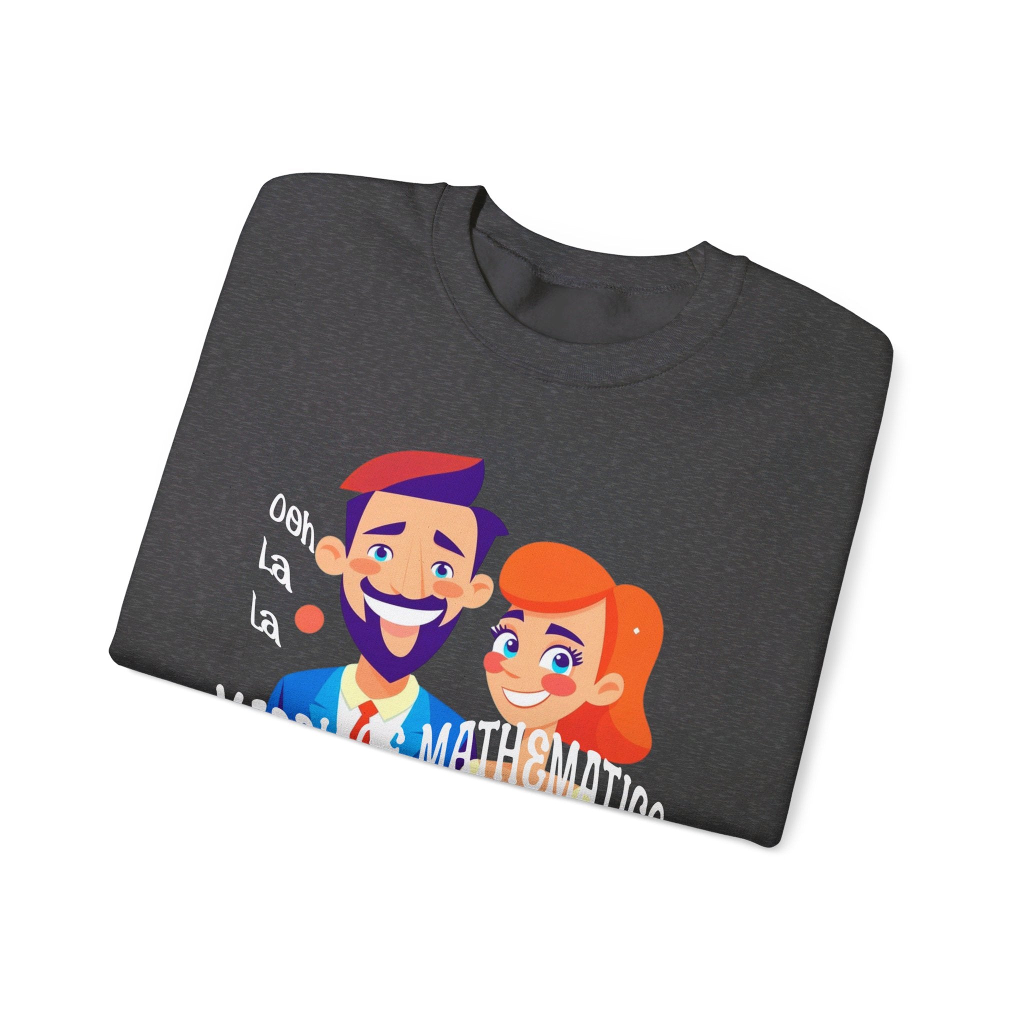 Happy mood Unisex Heavy Blend™ Crewneck Sweatshirt, Marriage Mathematics, 1 + 1 = 1