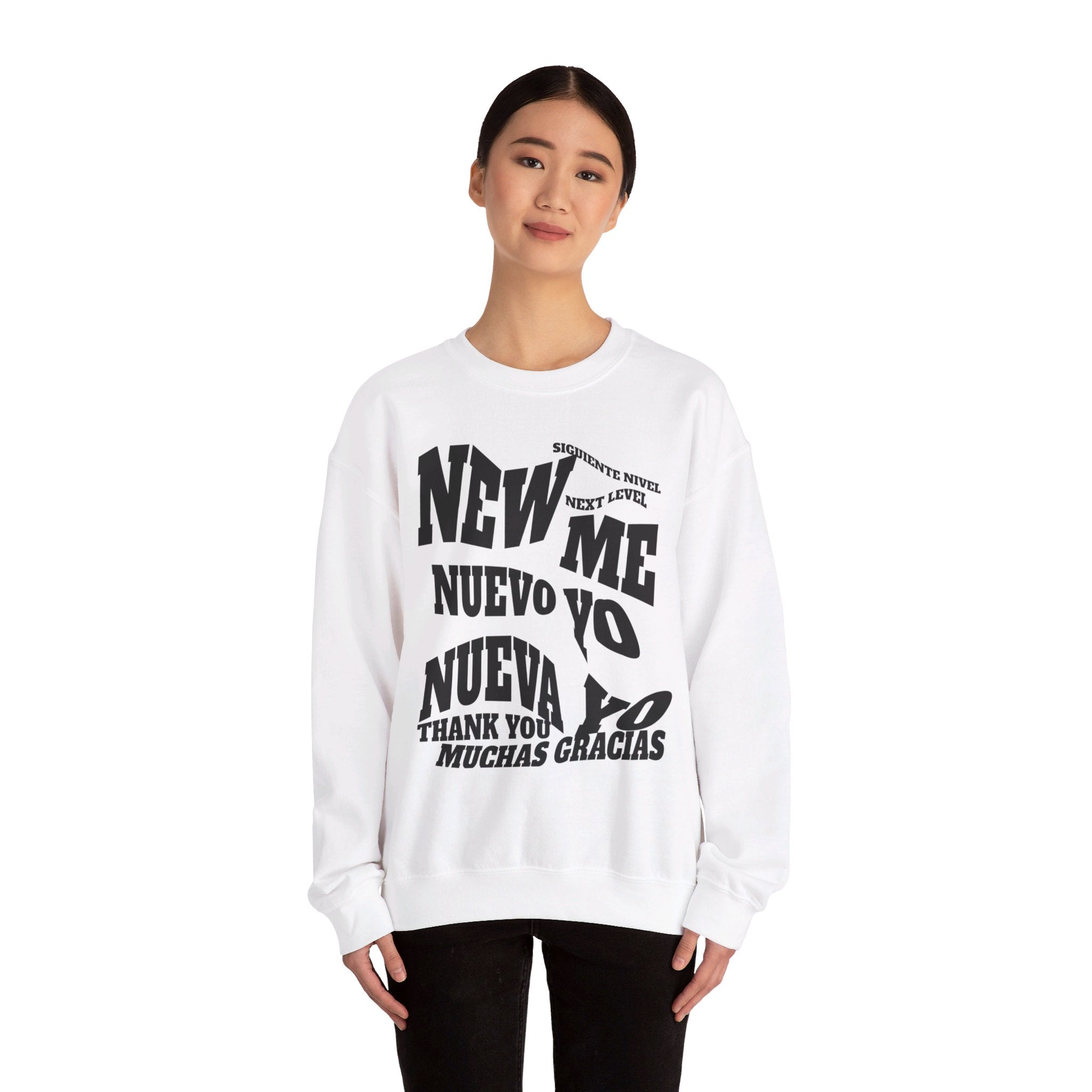 Unisex Heavy Blend™ Crewneck Sweatshirt, good design concept, New Me, Nuevo Yo, Nueva Yo