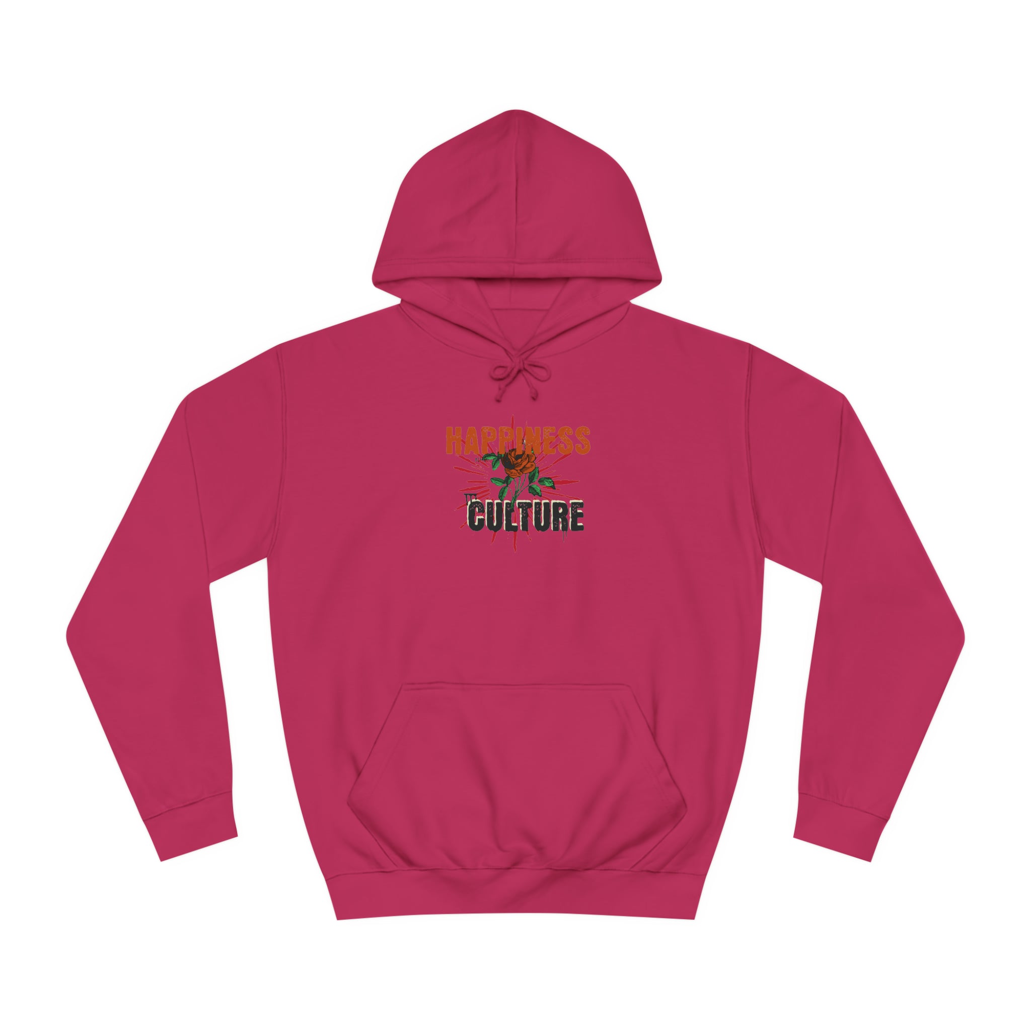 Unisex College Hoodie, Excellent Design, Happiness Culture