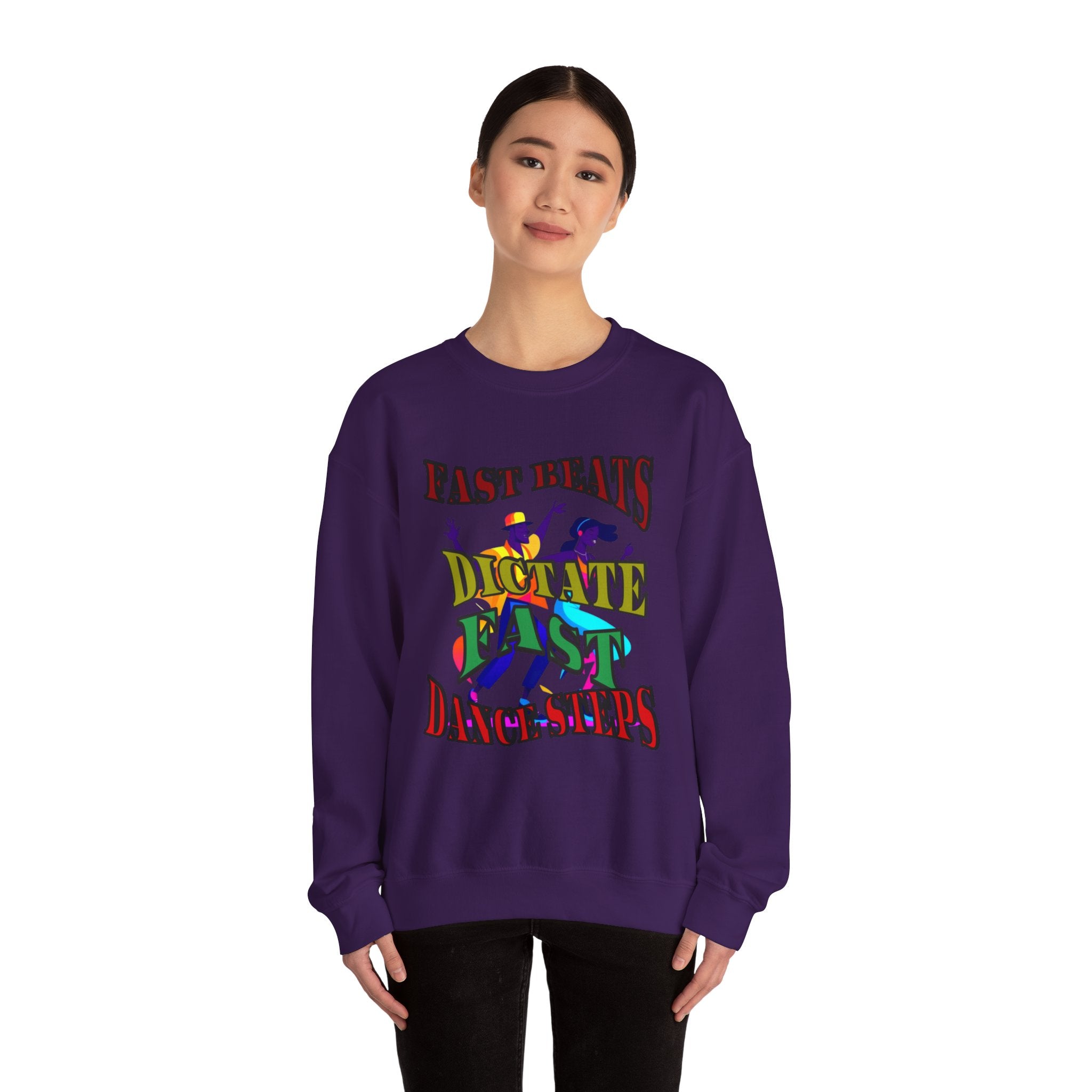 Clean-Cut Syle Unisex Heavy Blend™ Crewneck Sweatshirt (Fast Beats Dictate Fast Dance  Steps)