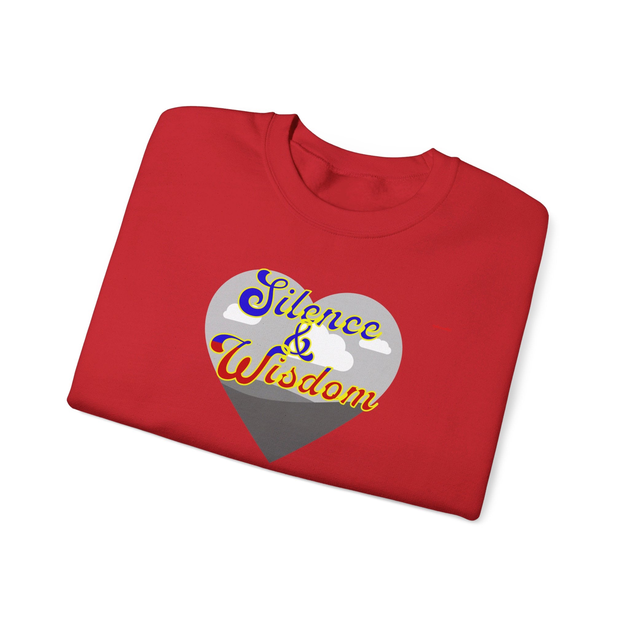 Silence & Wisdom Design Unisex Heavy Blend™ Crewneck Sweatshirt, Pleasantly Comfortable