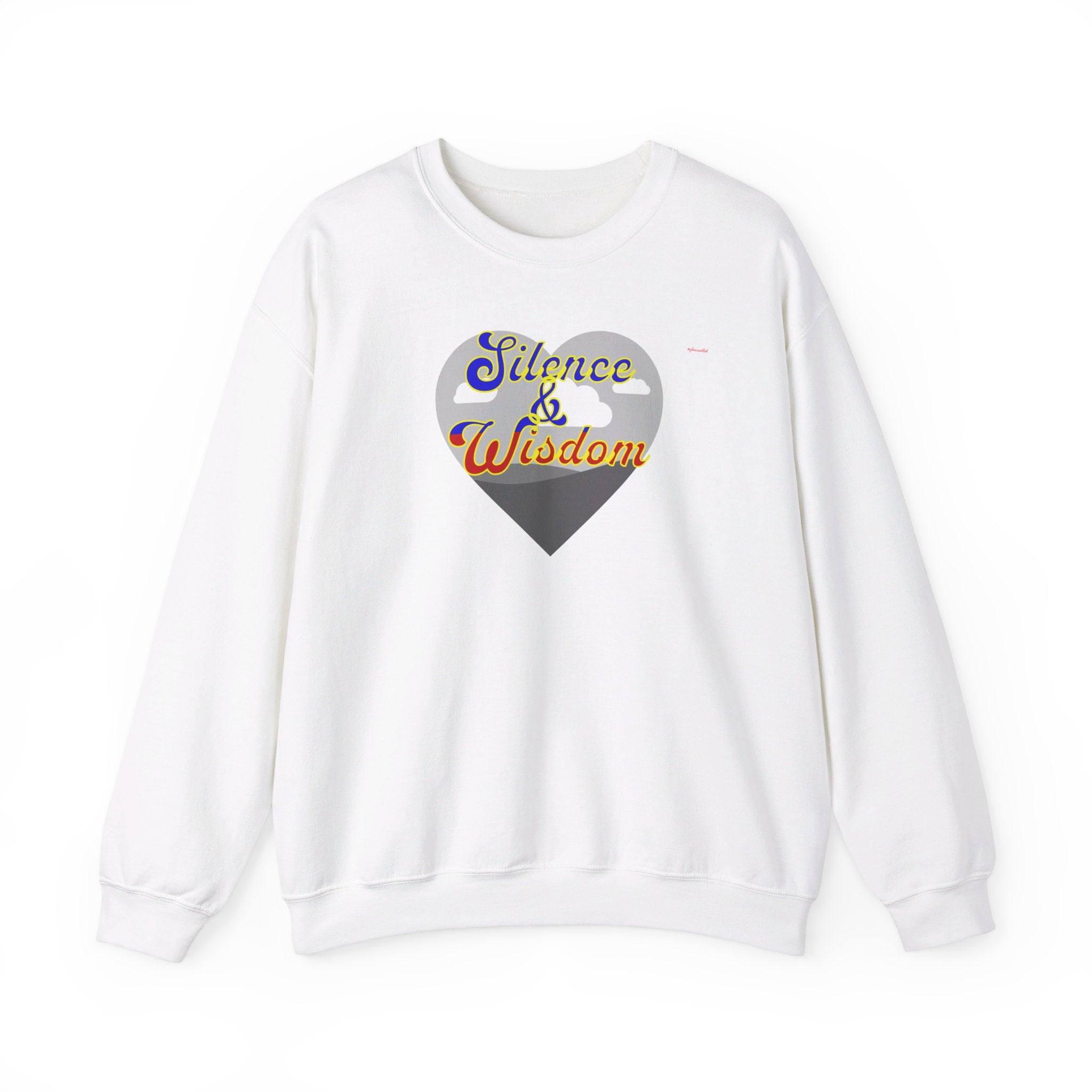 Silence & Wisdom Design Unisex Heavy Blend™ Crewneck Sweatshirt, Pleasantly Comfortable