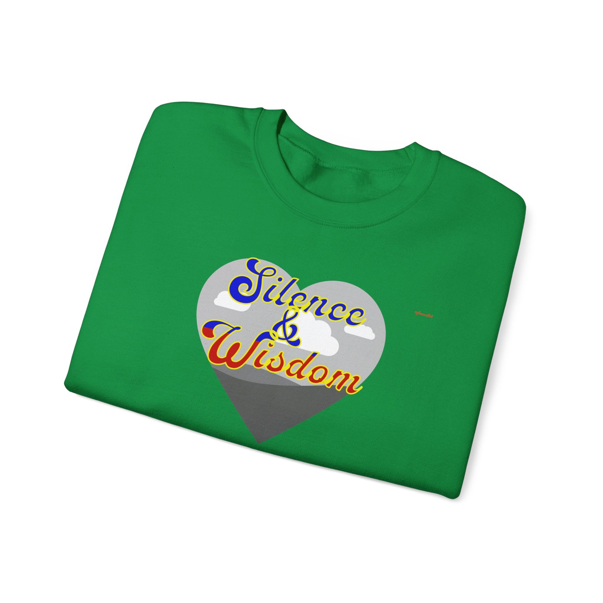 Silence & Wisdom Design Unisex Heavy Blend™ Crewneck Sweatshirt, Pleasantly Comfortable