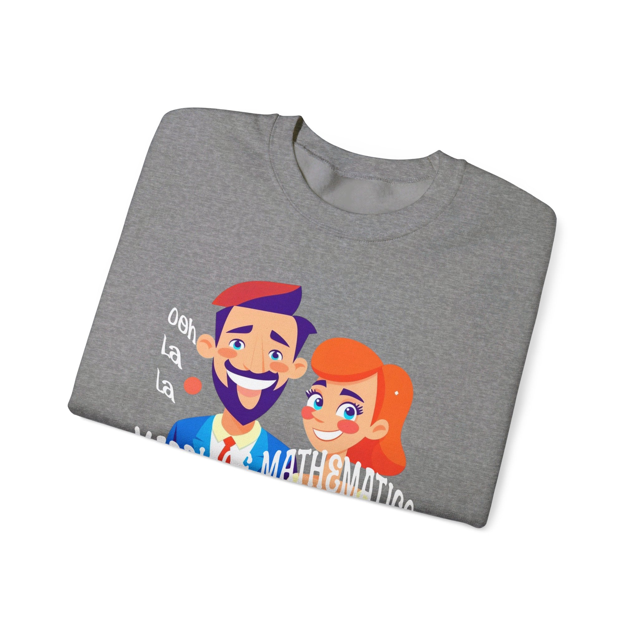 Happy mood Unisex Heavy Blend™ Crewneck Sweatshirt, Marriage Mathematics, 1 + 1 = 1