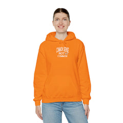 Stylish "Common Sense Not So Common" Hoodie Sweatshirt -Trendy and Thought Provoking Apparel