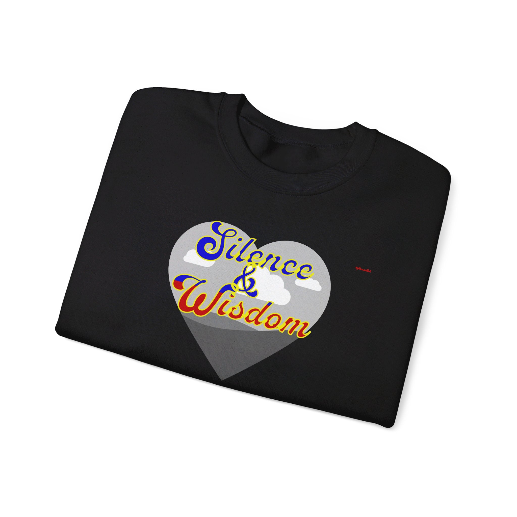 Silence & Wisdom Design Unisex Heavy Blend™ Crewneck Sweatshirt, Pleasantly Comfortable