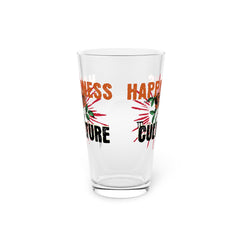 Printed Pint Glass, 16oz, Happiness Culture