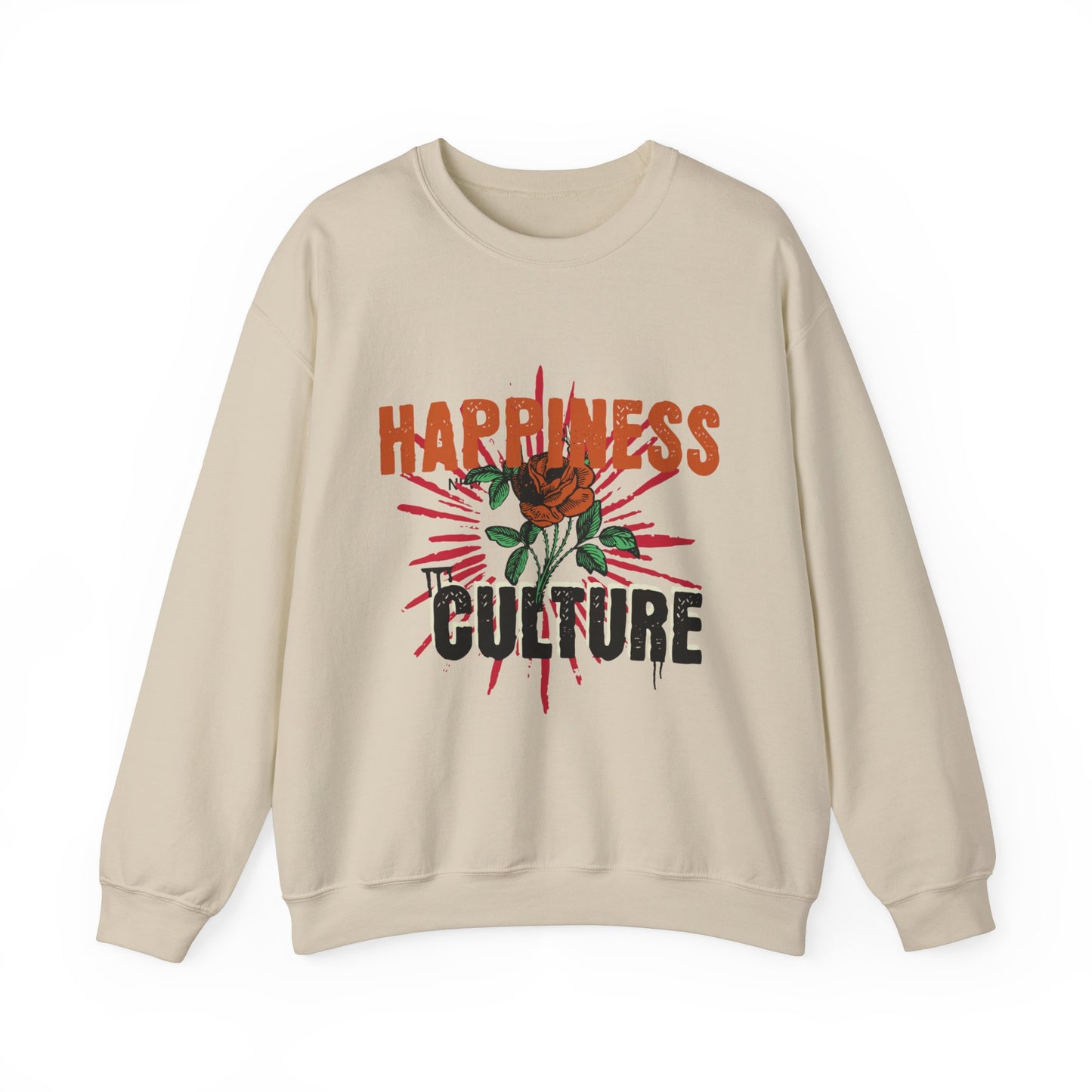 Comfortable Unisex Heavy Blend™ Crewneck Sweatshirt, Choice Colors, Excellent Design, Happiness Culture.
