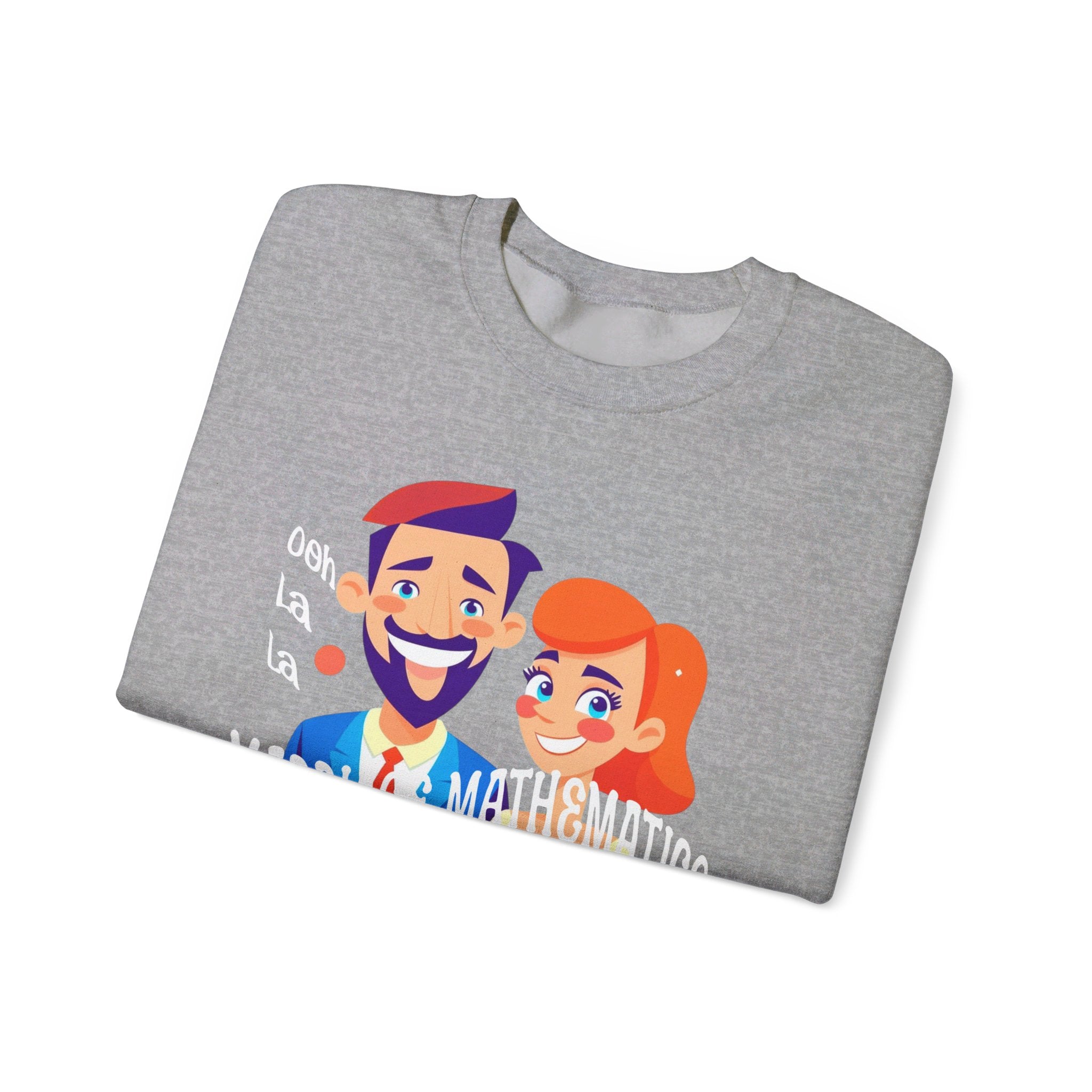 Happy mood Unisex Heavy Blend™ Crewneck Sweatshirt, Marriage Mathematics, 1 + 1 = 1