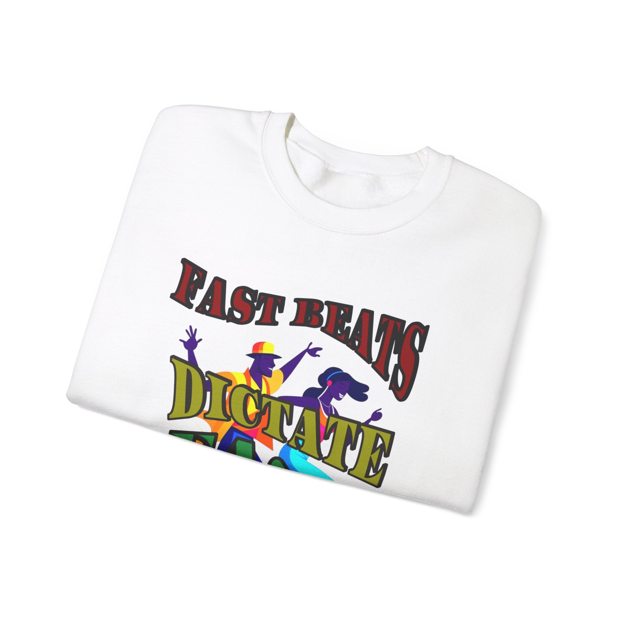 Clean-Cut Syle Unisex Heavy Blend™ Crewneck Sweatshirt (Fast Beats Dictate Fast Dance  Steps)