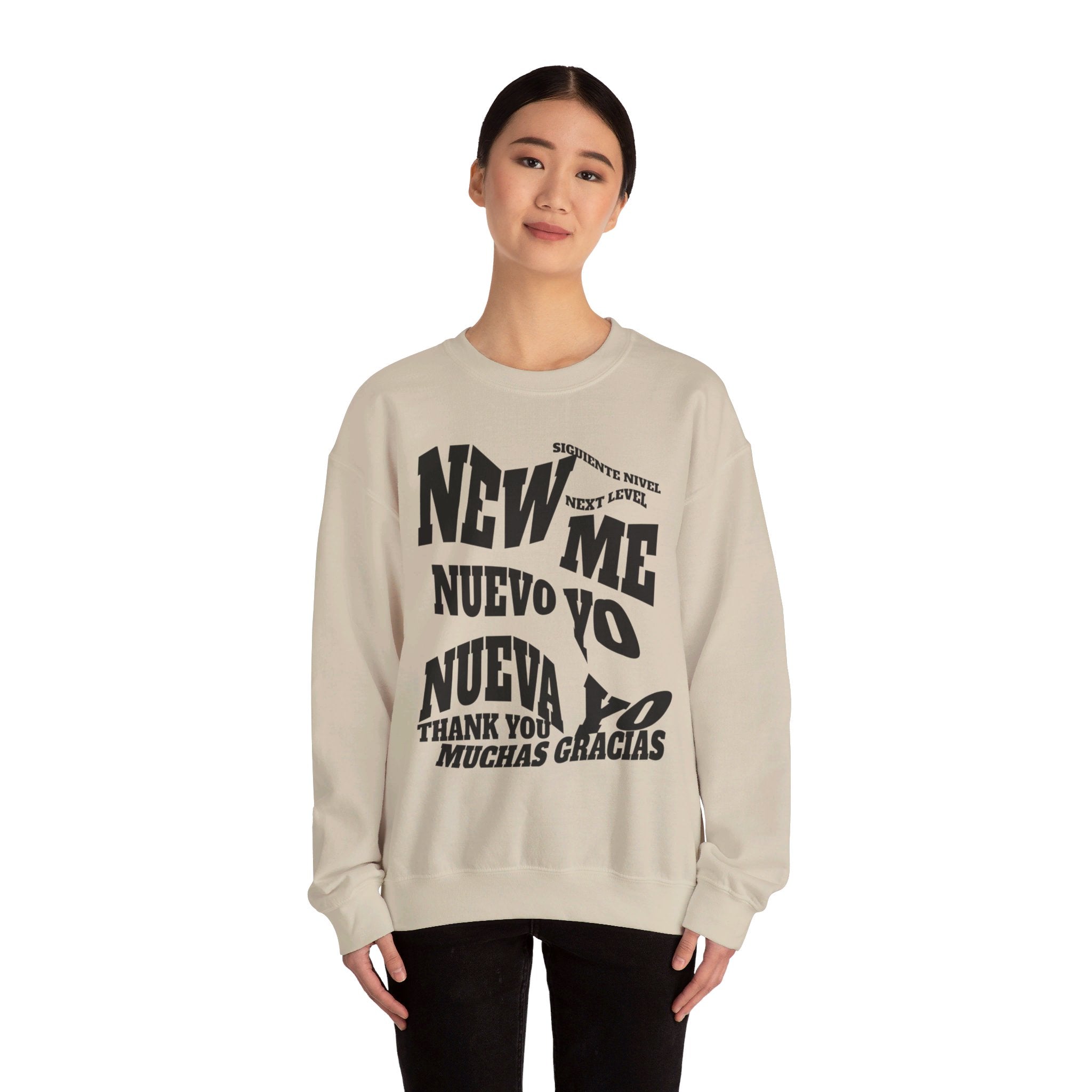 Unisex Heavy Blend™ Crewneck Sweatshirt, good design concept, New Me, Nuevo Yo, Nueva Yo