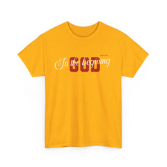 Unisex Heavy Cotton Tee (In The Begining, God)
