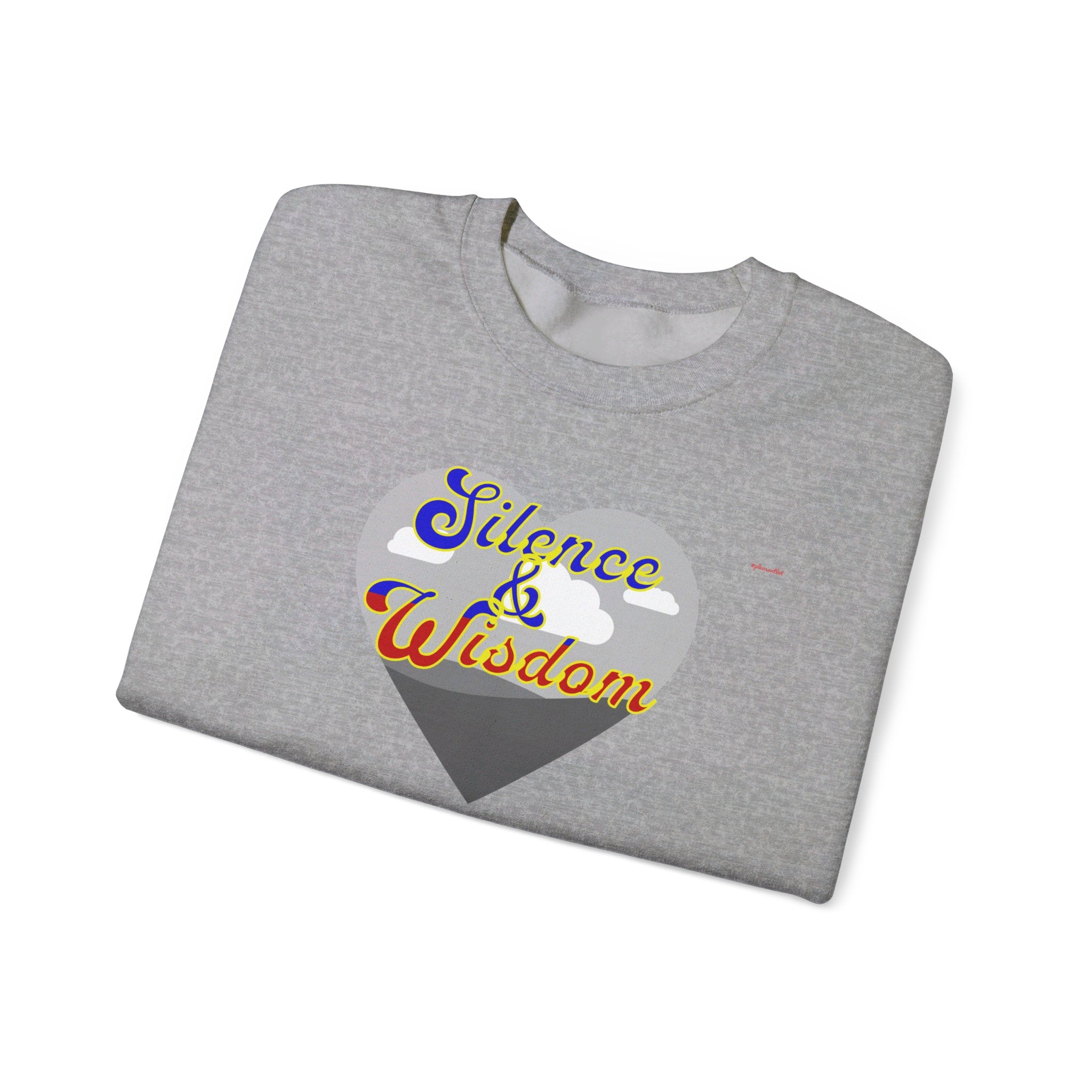 Silence & Wisdom Design Unisex Heavy Blend™ Crewneck Sweatshirt, Pleasantly Comfortable