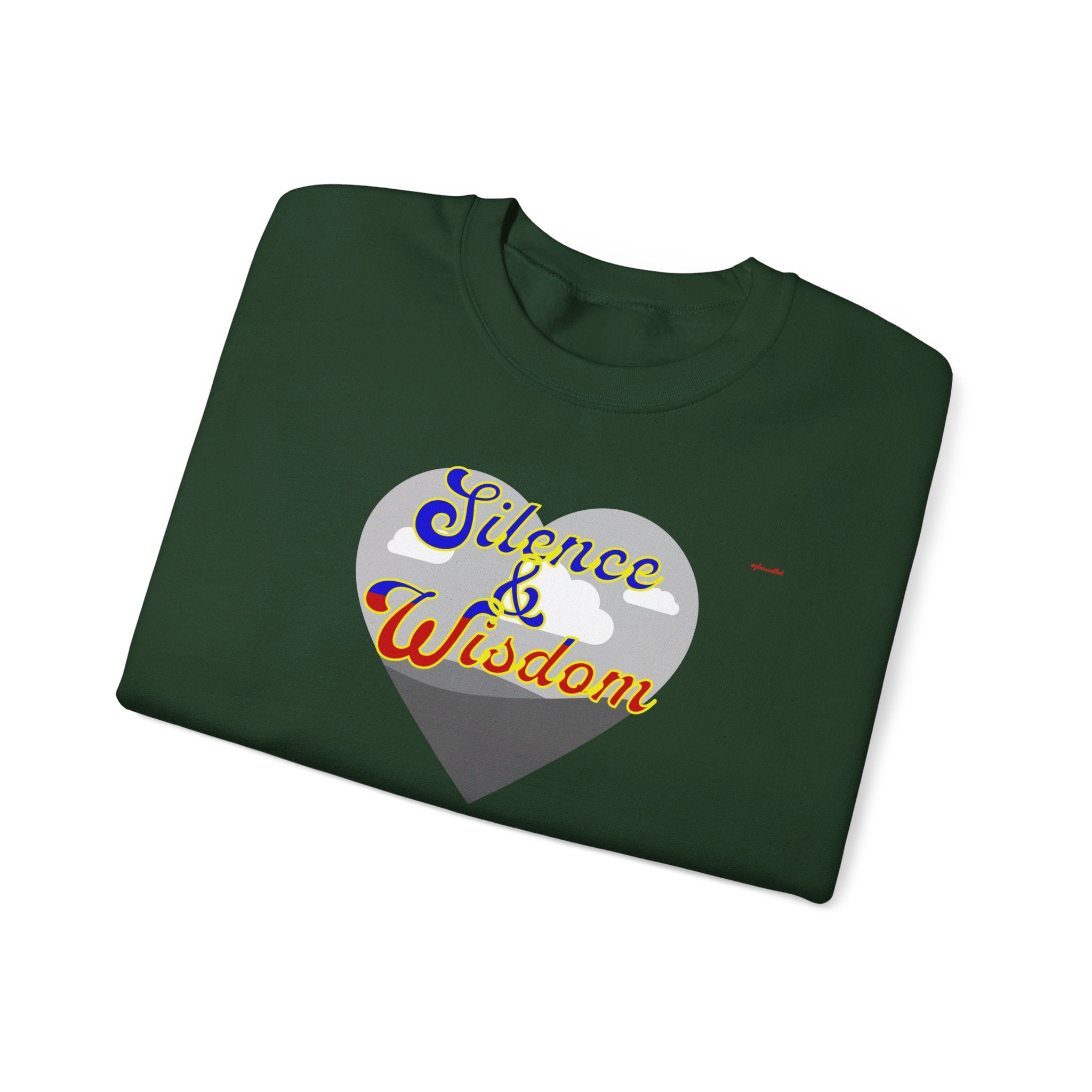 Silence & Wisdom Design Unisex Heavy Blend™ Crewneck Sweatshirt, Pleasantly Comfortable