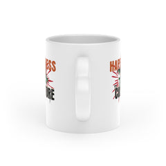 Printed Heart-Shaped Mug, Happiness Culture