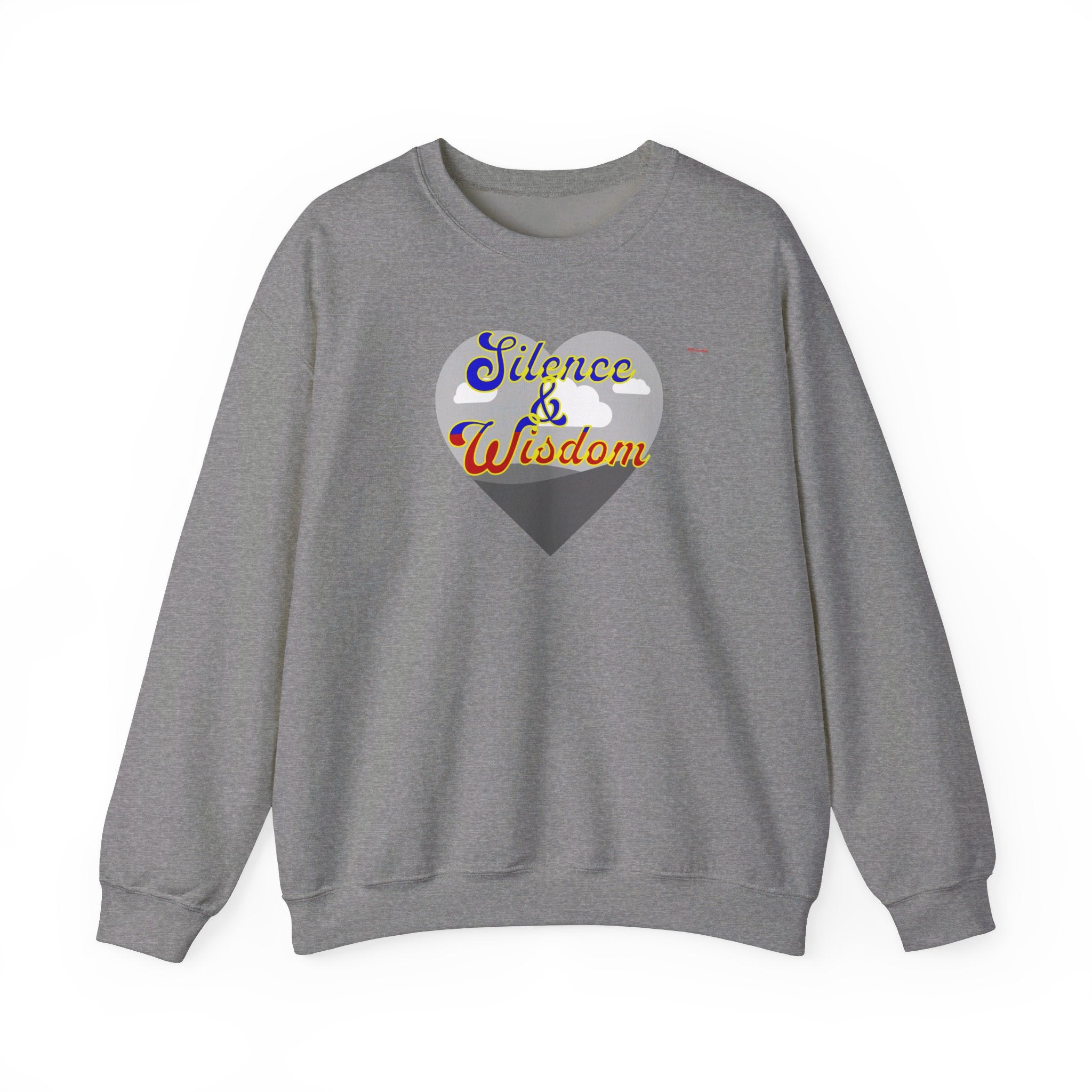 Silence & Wisdom Design Unisex Heavy Blend™ Crewneck Sweatshirt, Pleasantly Comfortable