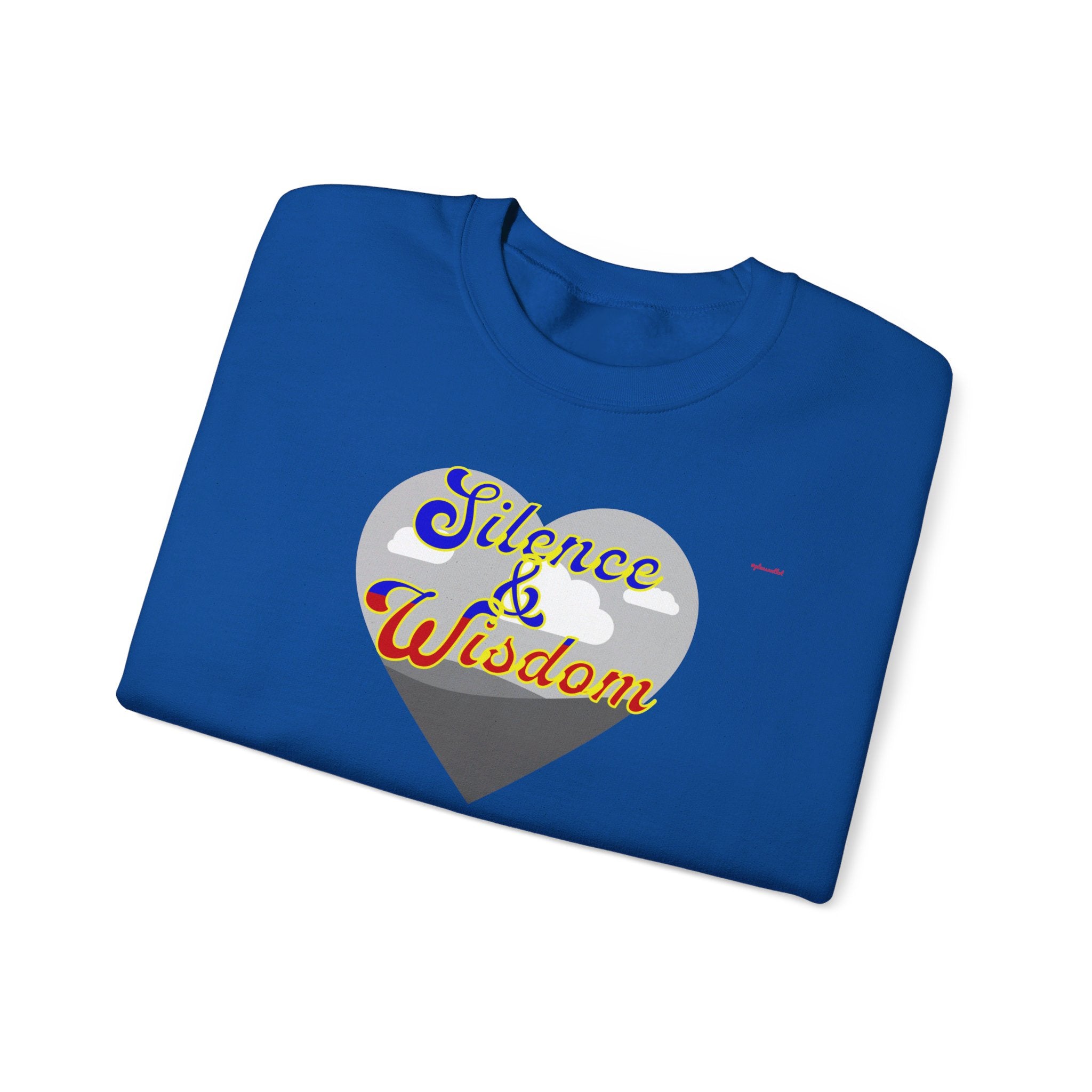 Silence & Wisdom Design Unisex Heavy Blend™ Crewneck Sweatshirt, Pleasantly Comfortable