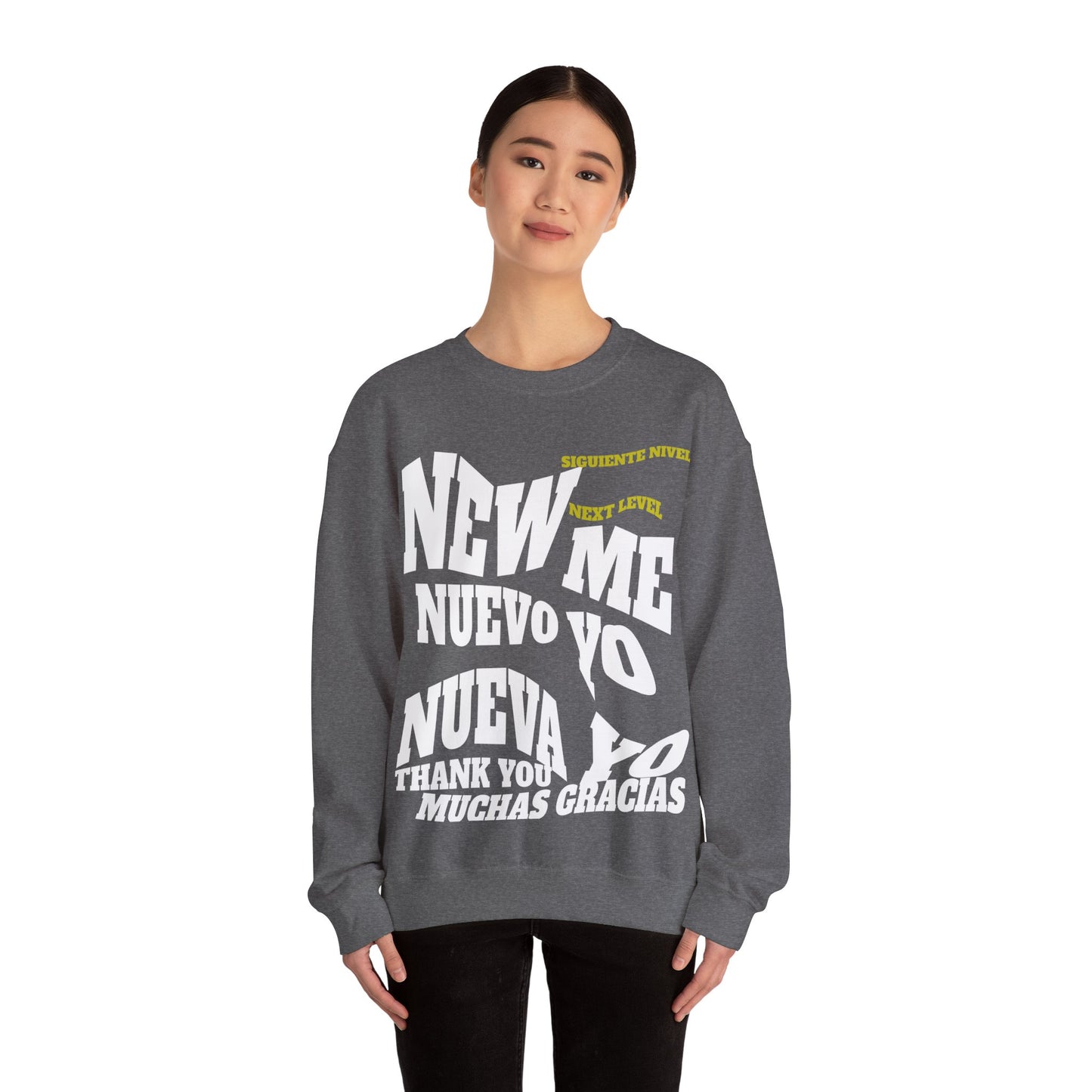 Unisex Heavy Blend™ Crewneck Sweatshirt New Me, Nuevo Yo, Nuevo Ya