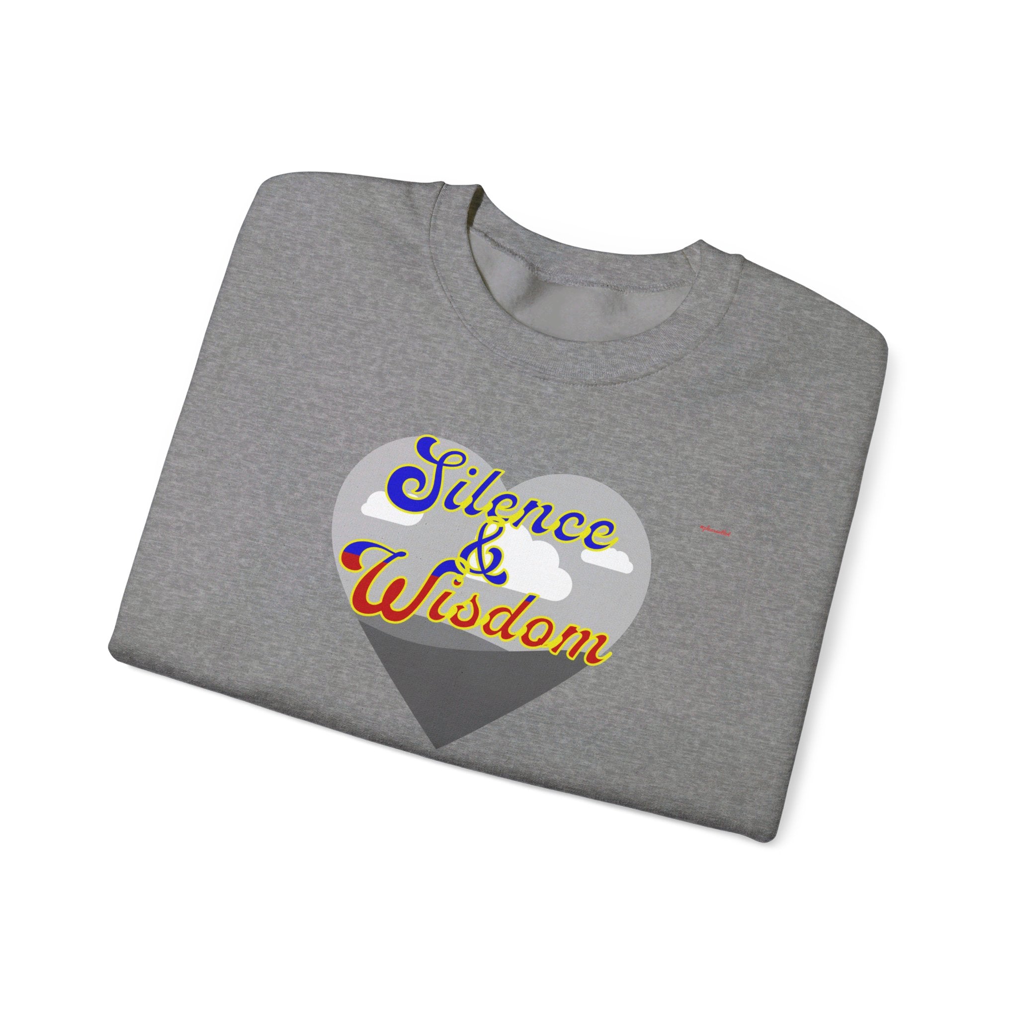 Silence & Wisdom Design Unisex Heavy Blend™ Crewneck Sweatshirt, Pleasantly Comfortable