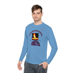 Moisture wicking Unisex Lightweight Long Sleeve Tee-(Keep The Flame Of Our Love Forever)