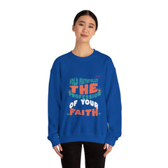 Faith-Pro Unisex Heavy Blend™ Crewneck Sweatshirt (Hold Faithfully The Profession Of Your Faith)
