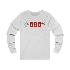 Unisex Jersey Long Sleeve Tee(In The Begining, God), Faithbase Design Tee,