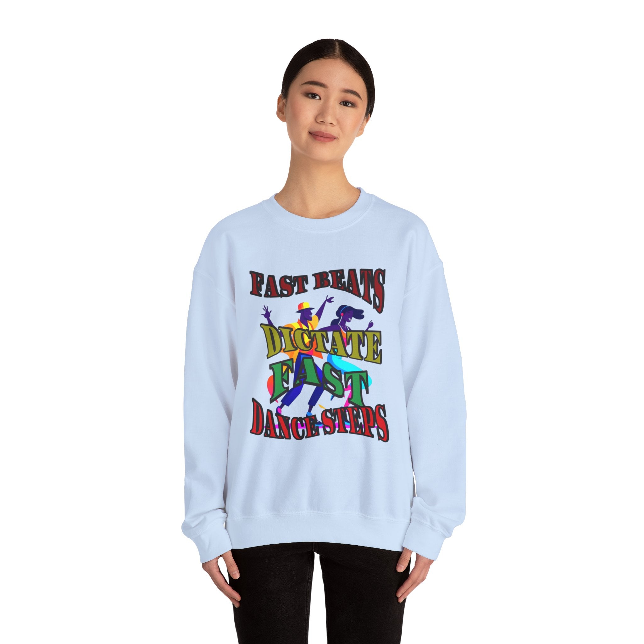 Clean-Cut Syle Unisex Heavy Blend™ Crewneck Sweatshirt (Fast Beats Dictate Fast Dance  Steps)