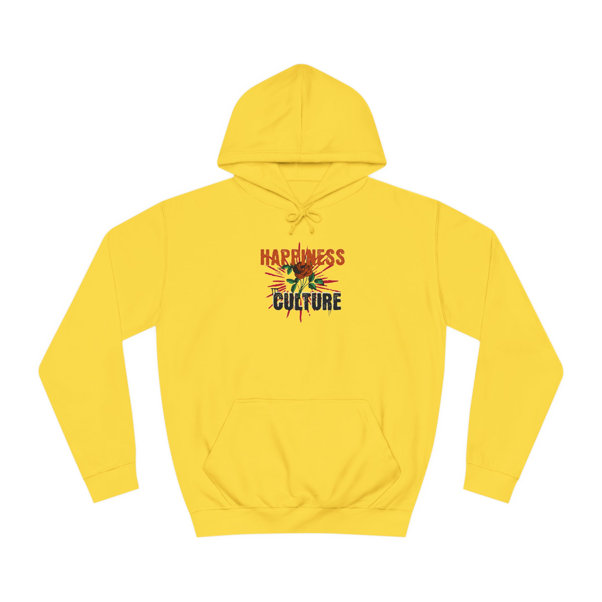 Unisex College Hoodie, Excellent Design, Happiness Culture