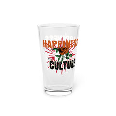 Printed Pint Glass, 16oz, Happiness Culture