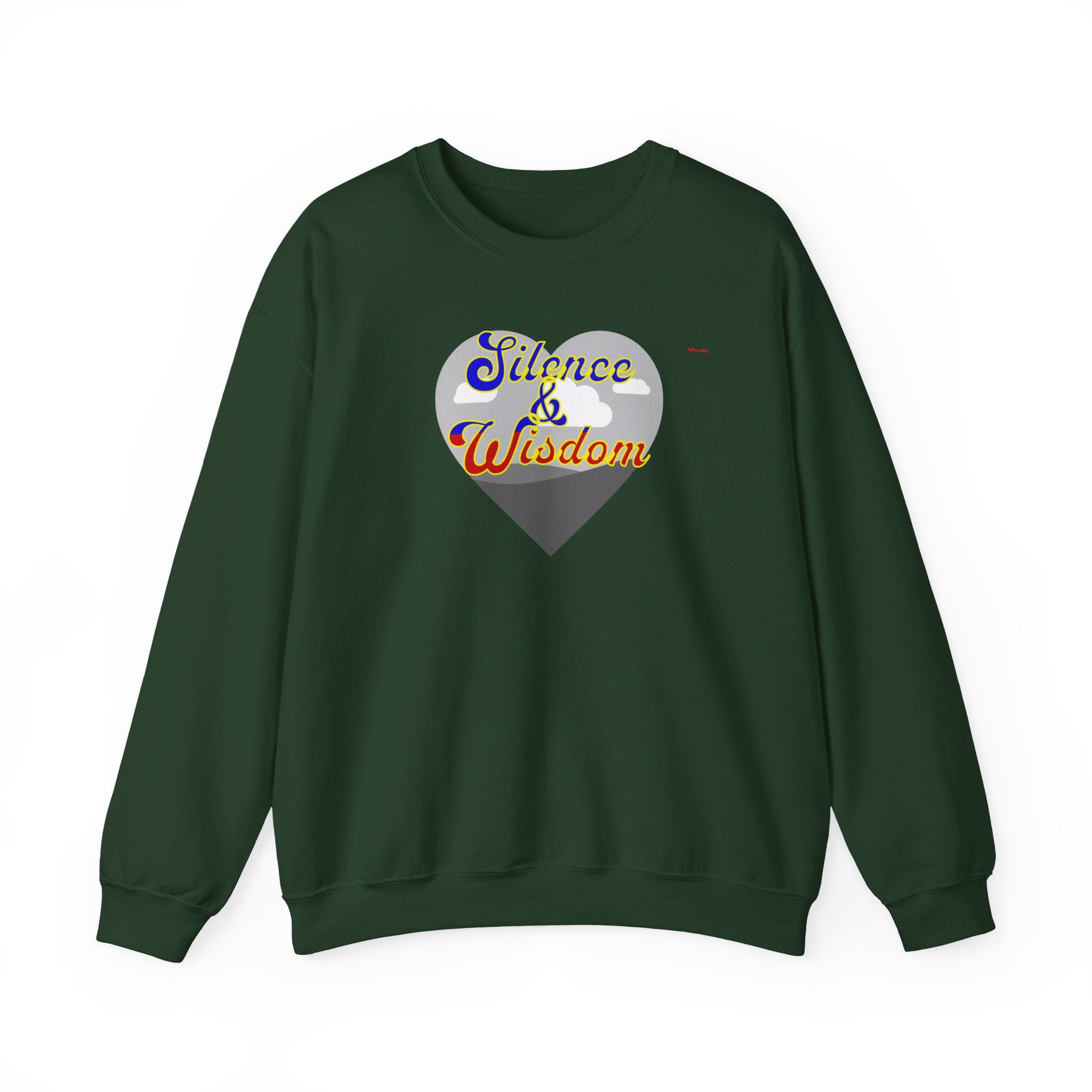 Silence & Wisdom Design Unisex Heavy Blend™ Crewneck Sweatshirt, Pleasantly Comfortable