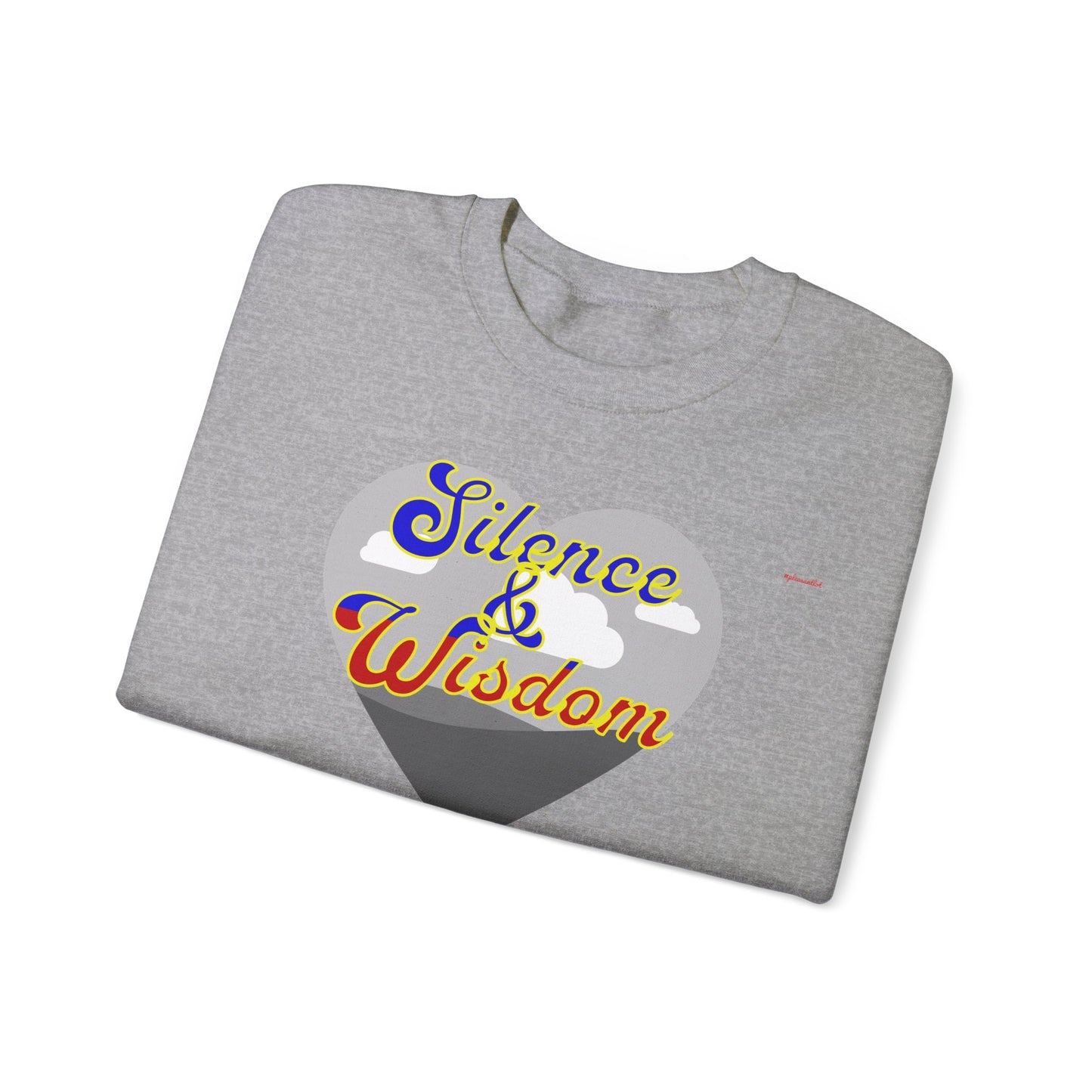 Silence & Wisdom Design Unisex Heavy Blend™ Crewneck Sweatshirt, Pleasantly Comfortable