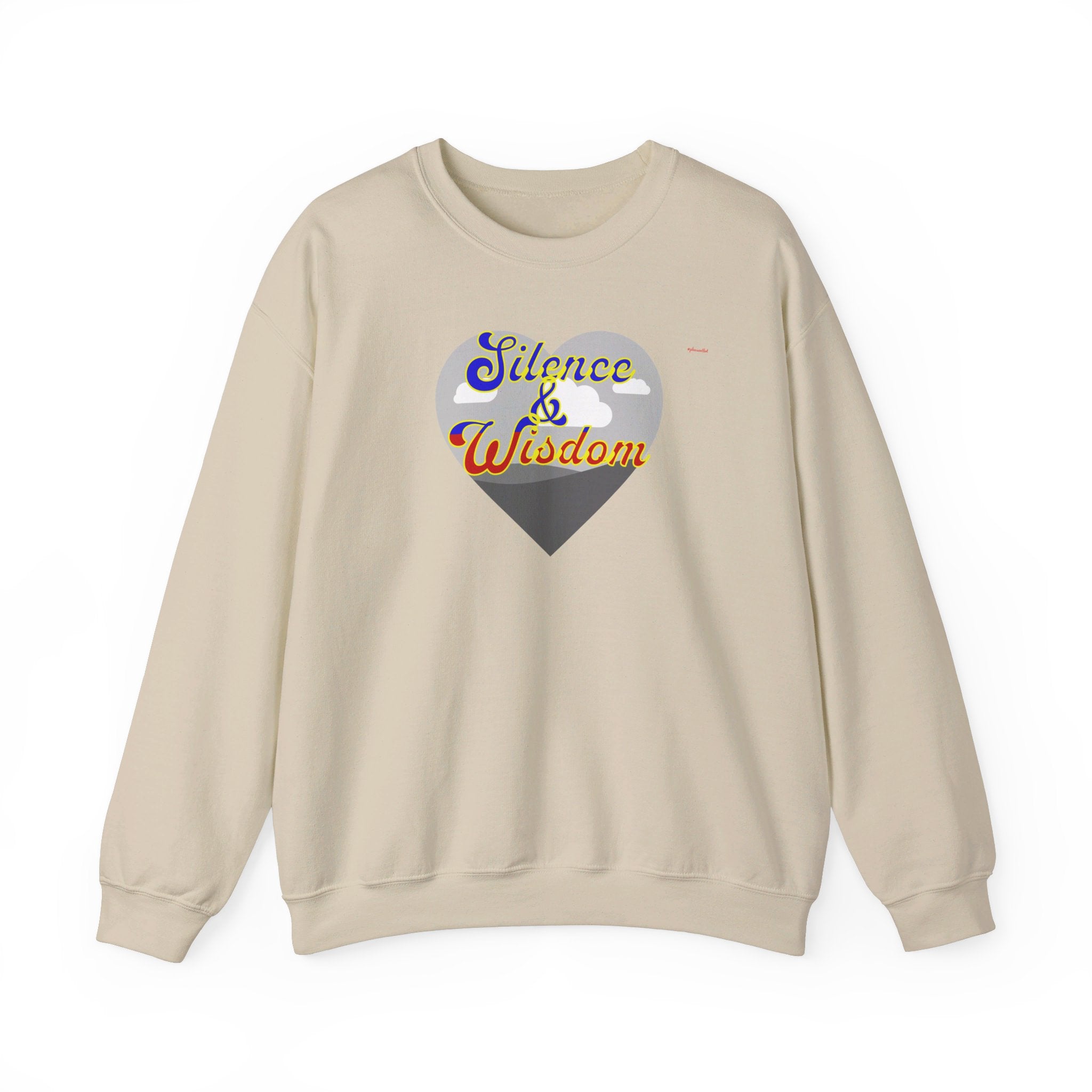 Silence & Wisdom Design Unisex Heavy Blend™ Crewneck Sweatshirt, Pleasantly Comfortable