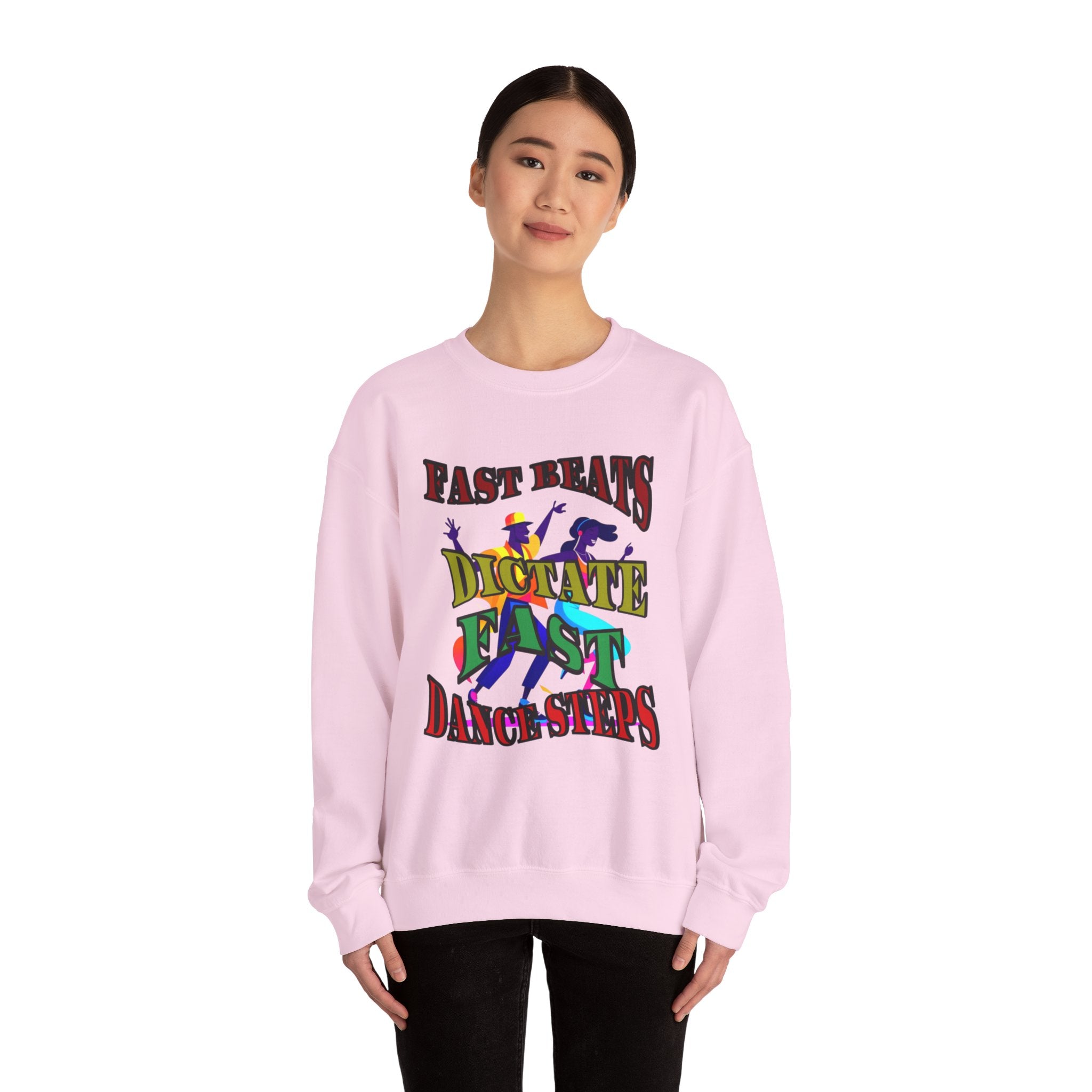 Clean-Cut Syle Unisex Heavy Blend™ Crewneck Sweatshirt (Fast Beats Dictate Fast Dance  Steps)