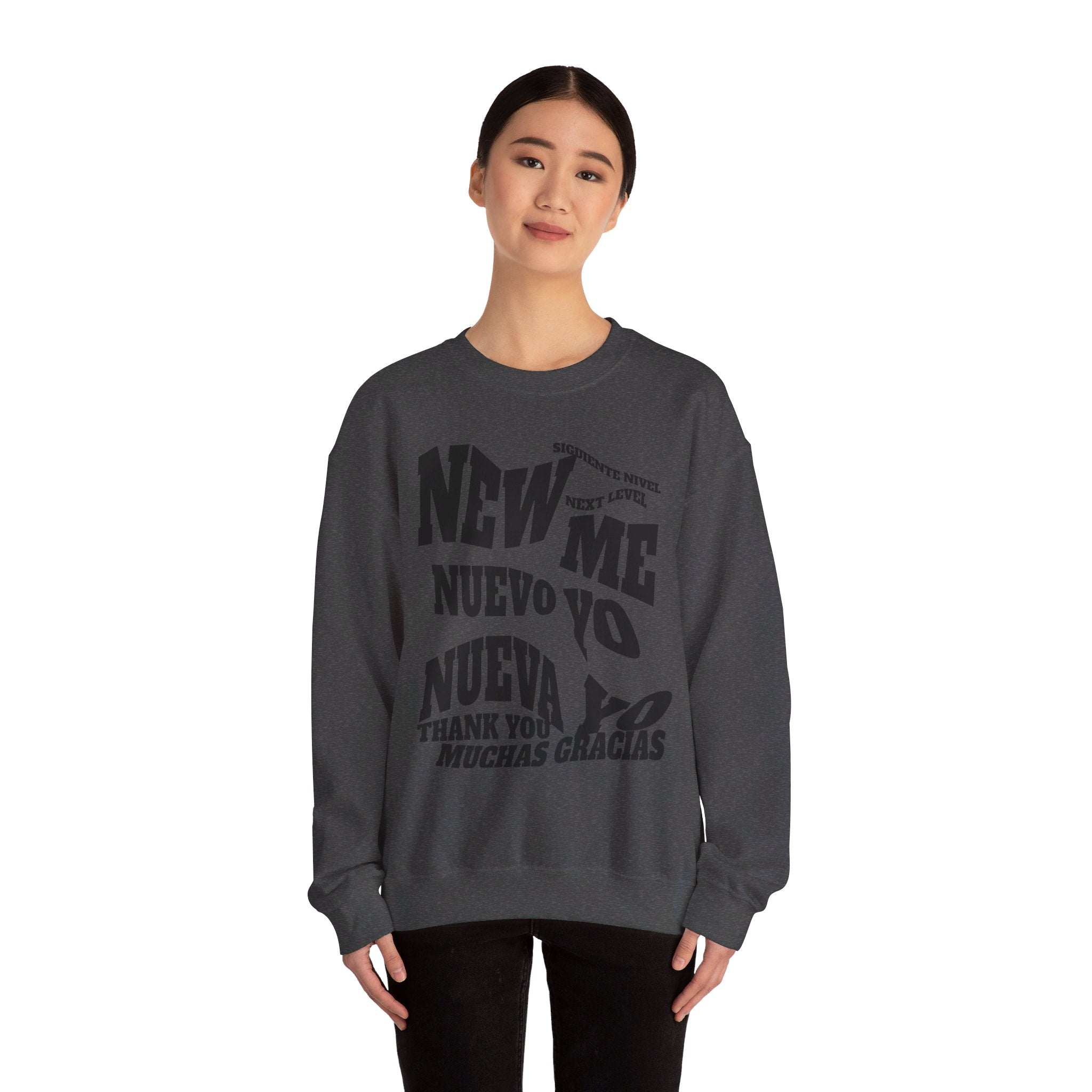 Unisex Heavy Blend™ Crewneck Sweatshirt, good design concept, New Me, Nuevo Yo, Nueva Yo