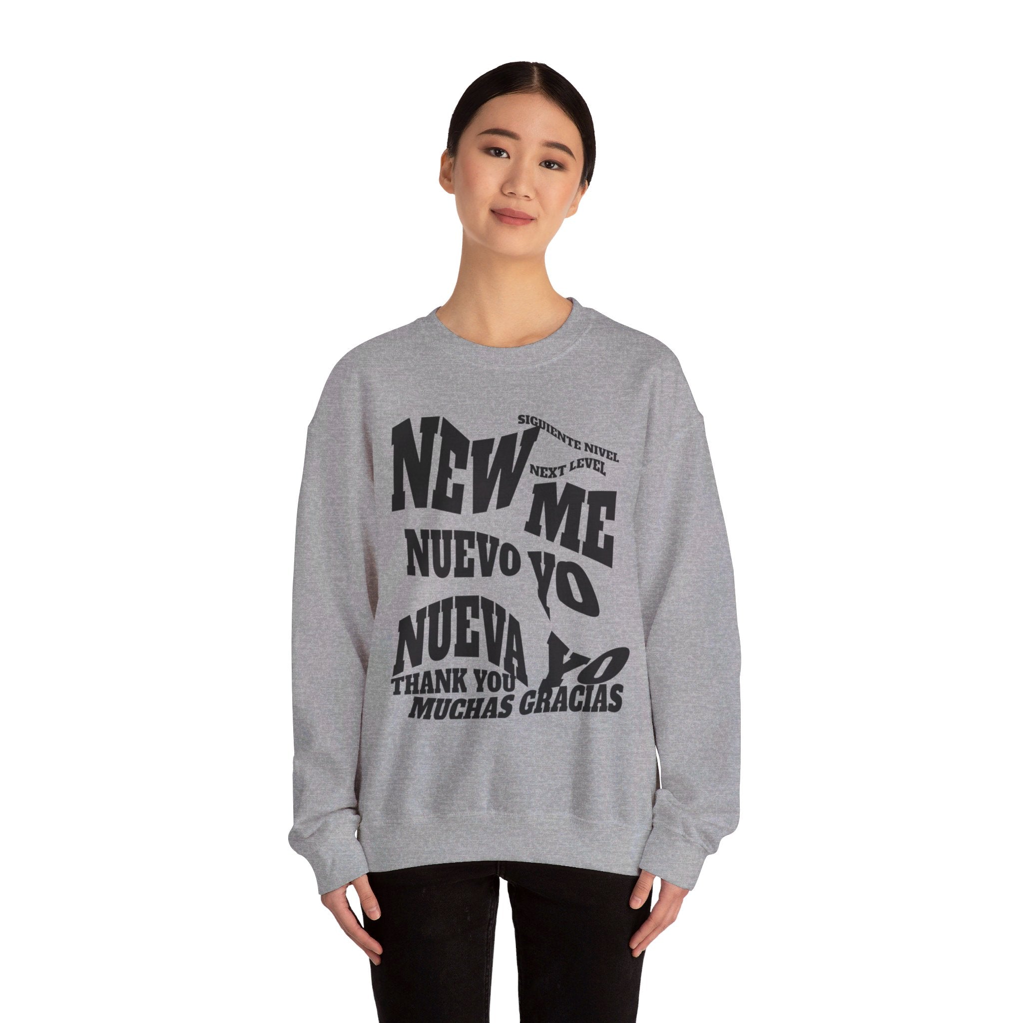 Unisex Heavy Blend™ Crewneck Sweatshirt, good design concept, New Me, Nuevo Yo, Nueva Yo