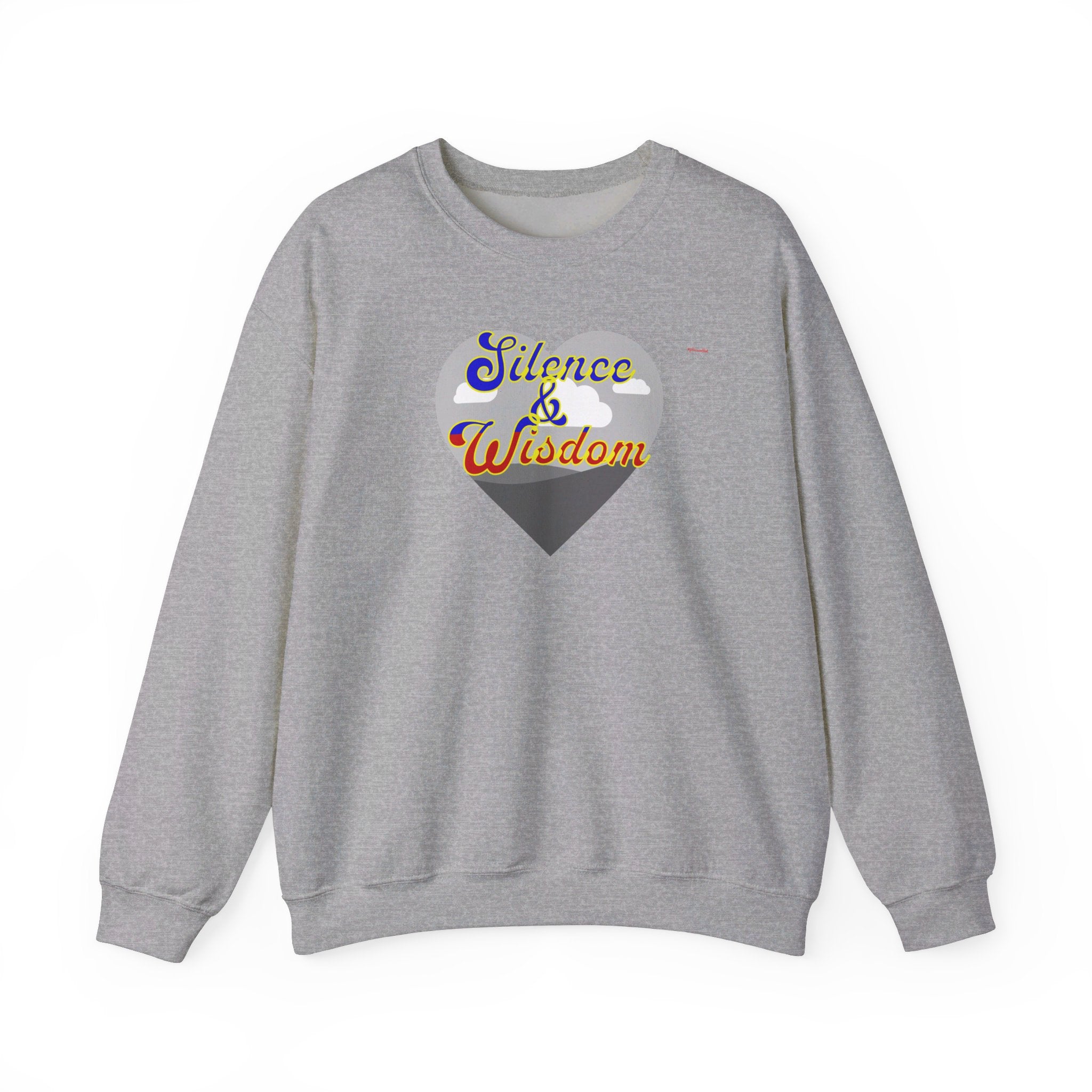 Silence & Wisdom Design Unisex Heavy Blend™ Crewneck Sweatshirt, Pleasantly Comfortable