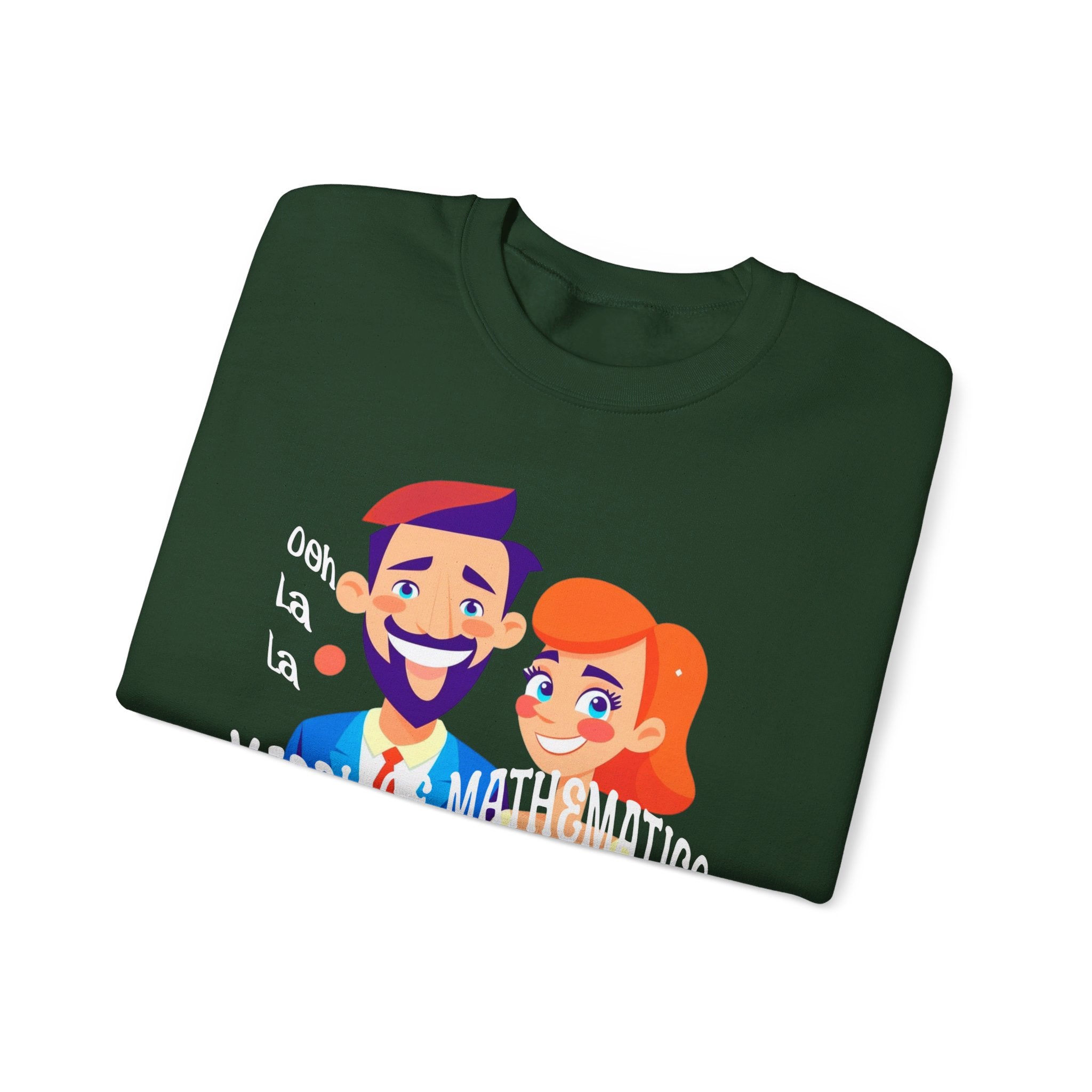 Happy mood Unisex Heavy Blend™ Crewneck Sweatshirt, Marriage Mathematics, 1 + 1 = 1