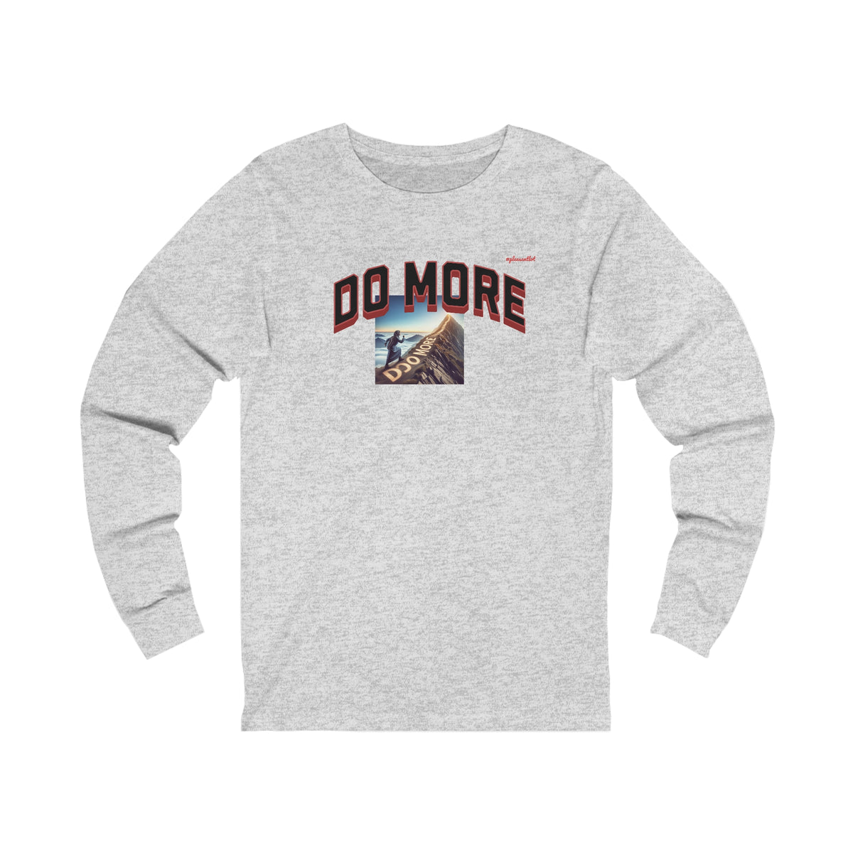 Long sleeve t-shirt with graghic inscription, DO MORE