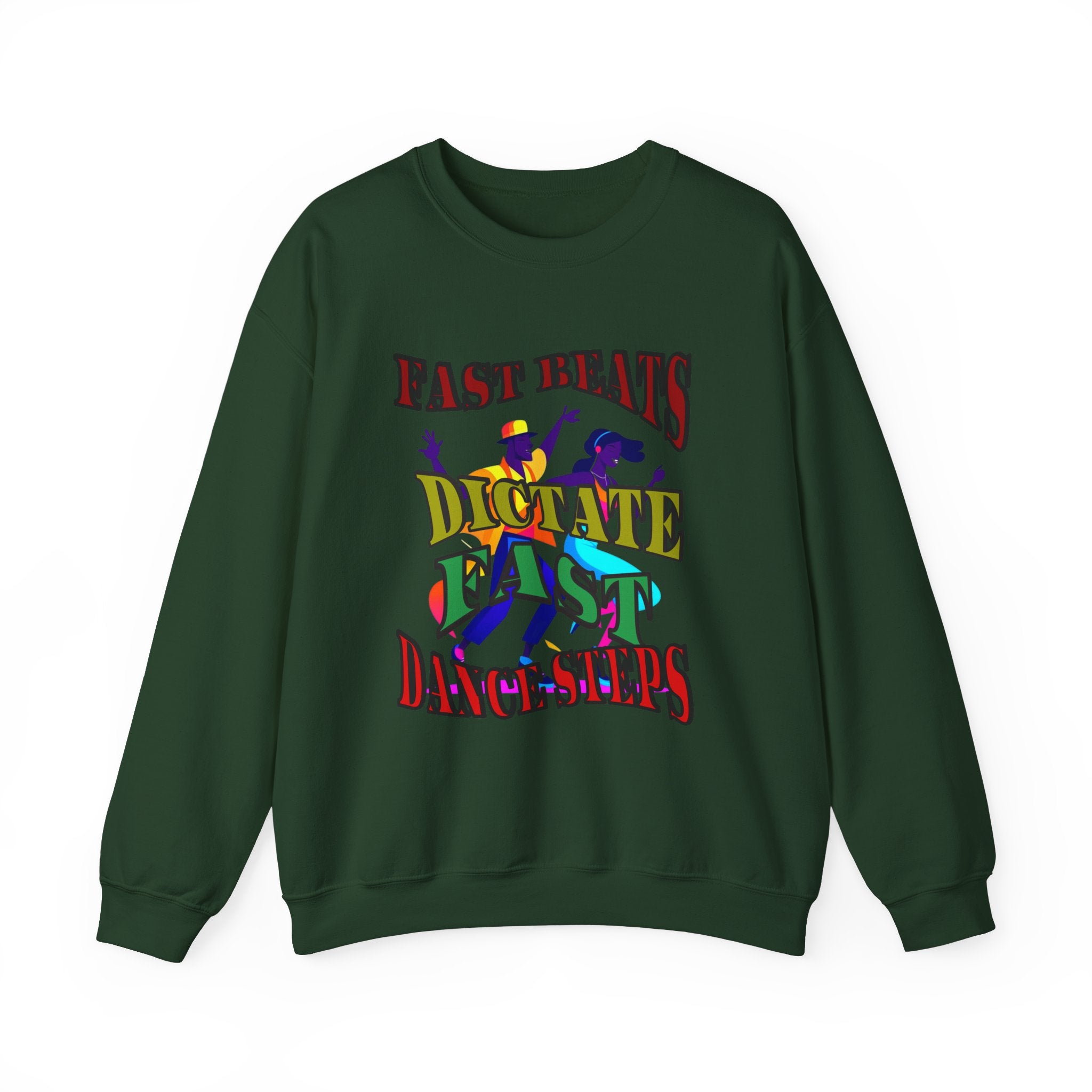 Clean-Cut Syle Unisex Heavy Blend™ Crewneck Sweatshirt (Fast Beats Dictate Fast Dance  Steps)